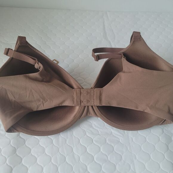 Skims Fits Everybody T-shirt Bra Brown Size 38DD Jasper Underwire - Picture 4 of 11